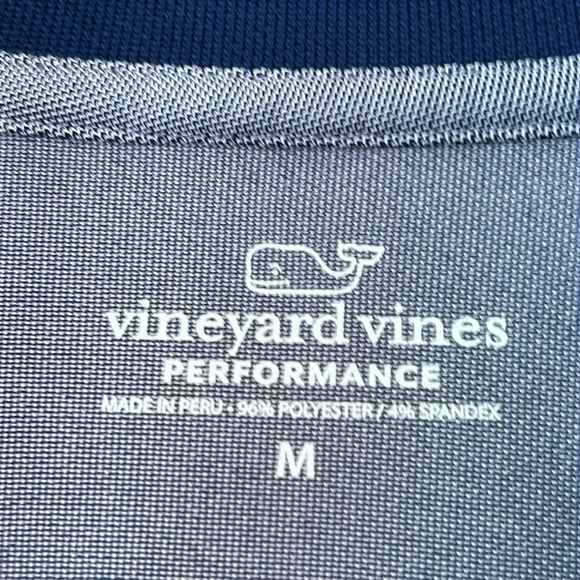 Vineyard Vines Performance Polo Shirt Silvery Blue Medium w MEASUREMENTS! - Picture 2 of 13